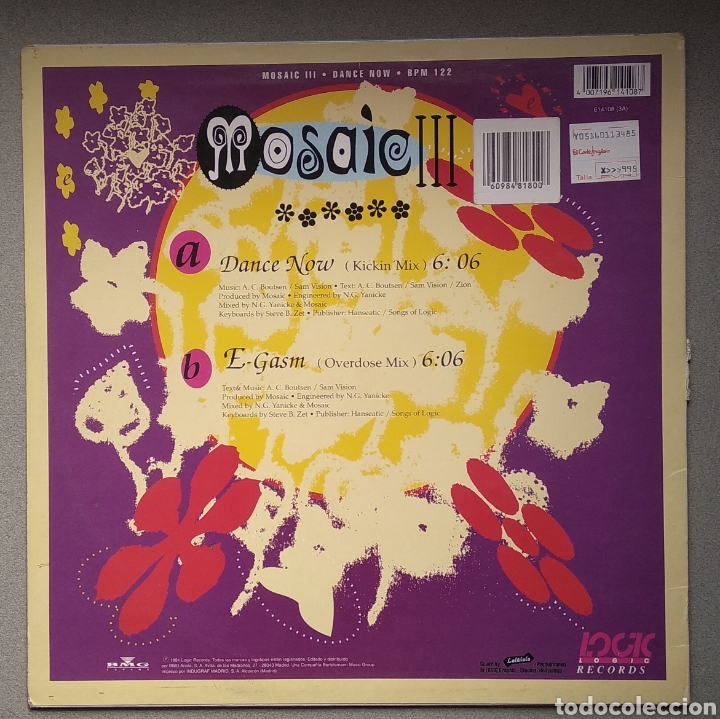 Discos de vinilo: MOSAIC III,,,DANCE NOW - Foto 2