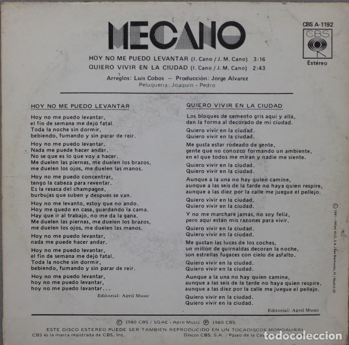 Mecano – Me Colé En Una Fiesta (Vinilo, 7″, Ed. España, 1981)