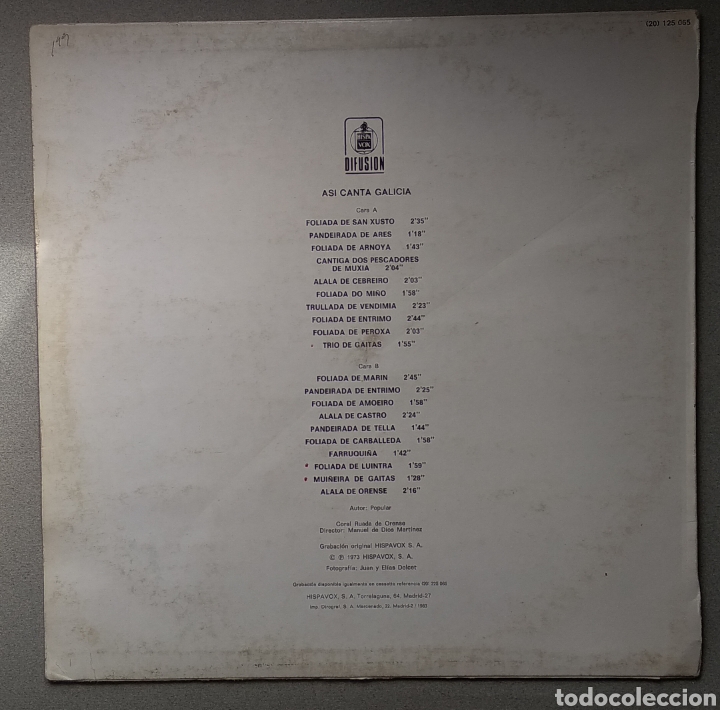Discos de vinilo: As&iacute; CANTA GALICIA - Foto 2