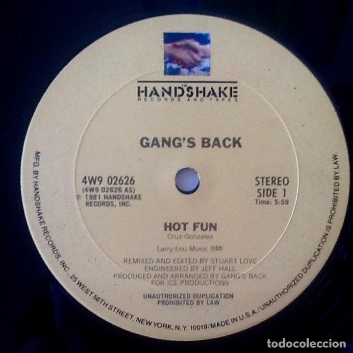 Discos de vinilo: GANGS BACK : HOT FUN [HANDSHAKE - USA 1981] 12 - Foto 3
