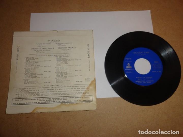 Discos de vinilo: DISCO DE VINILO RICARDO GABI.- 45 RPM - Foto 4