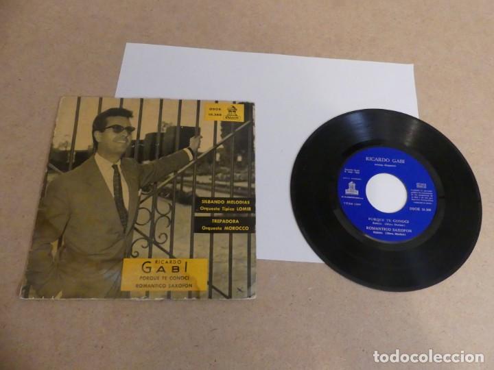 Discos de vinilo: DISCO DE VINILO RICARDO GABI.- 45 RPM - Foto 5
