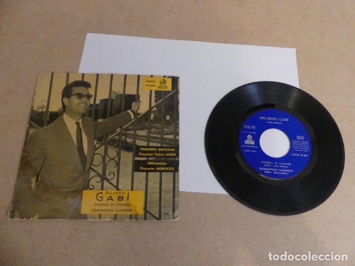 Discos de vinilo: DISCO DE VINILO RICARDO GABI.- 45 RPM - Foto 6
