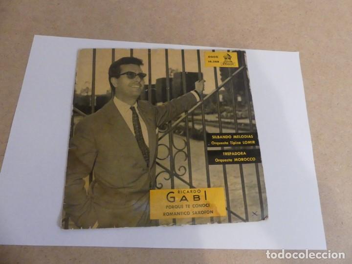 Discos de vinilo: DISCO DE VINILO RICARDO GABI.- 45 RPM - Foto 8