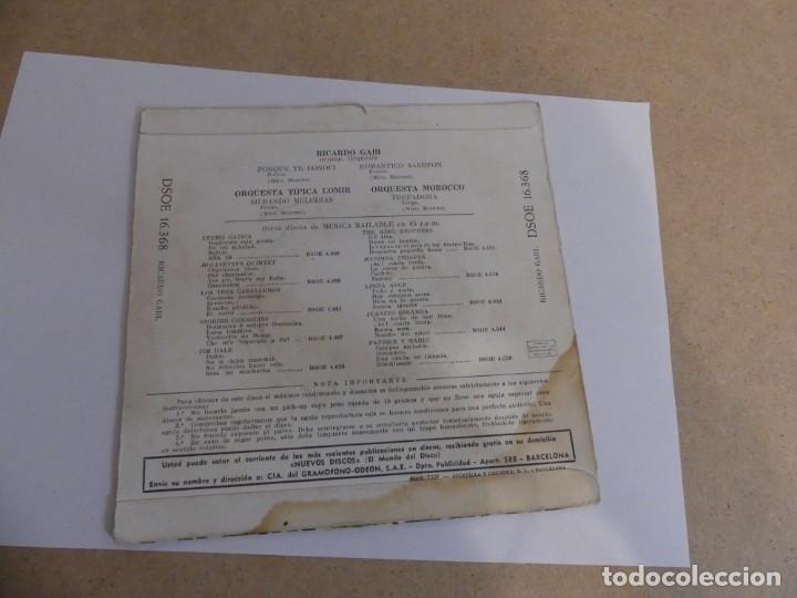 Discos de vinilo: DISCO DE VINILO RICARDO GABI.- 45 RPM - Foto 9