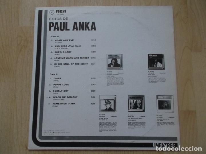 Discos de vinilo: paul anka,exitos, rca 1976 ed espa&ntilde;ola - Foto 2