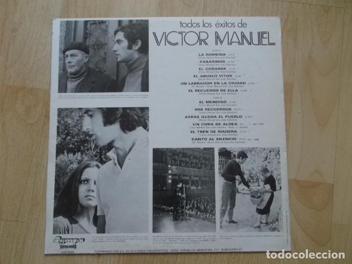 Discos de vinilo: V&Iacute;CTOR MANUEL TODOS LOS &Eacute;XITOS OLIMPO 1977 - Foto 2