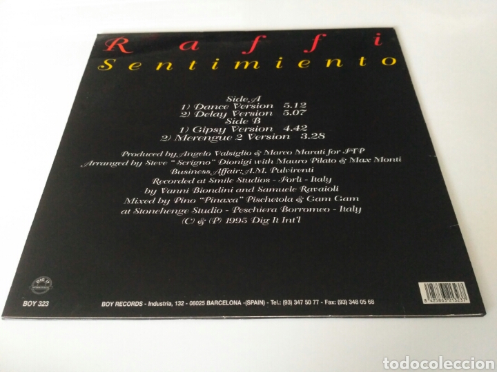 Discos de vinilo: Raffi - Sentimiento - Foto 2