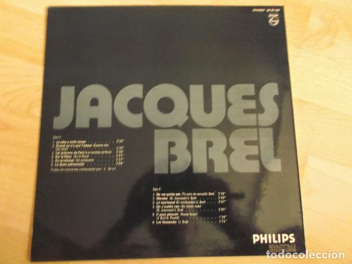 Discos de vinilo: JACQUES BREL - DISCO DE ORO - LP PHILIPS SPAIN 1973 - Foto 2