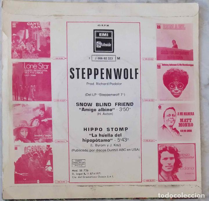 Discos de vinilo: STEPPENWOLF. SNOW BLIND FRIEND. SINGLE ESPA&Ntilde;A - Foto 2