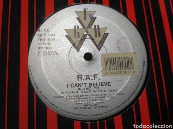 Discos de vinilo: R.A.F. - I Cant Believe - Foto 2