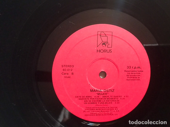Discos de vinilo: Mujer. Mar&iacute;a Ostiz - Foto 8