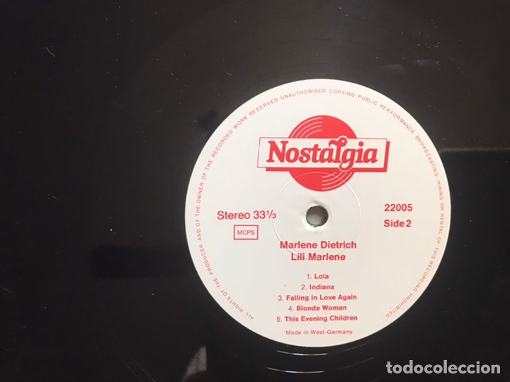 Discos de vinilo: Marlene Dietrich. Lili Marlen - Foto 5