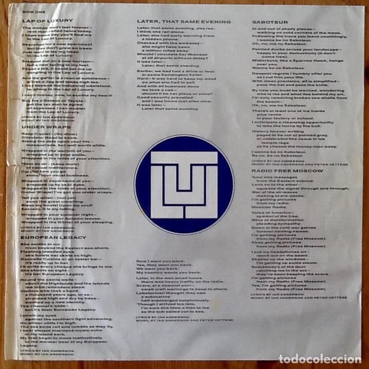 Discos de vinilo: JETHRO TULL : UNDER WRAPS [CHRYSALIS - ESP 1984] LP - Foto 3
