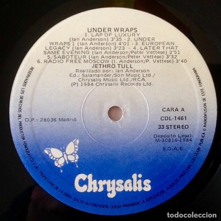 Discos de vinilo: JETHRO TULL : UNDER WRAPS [CHRYSALIS - ESP 1984] LP - Foto 4