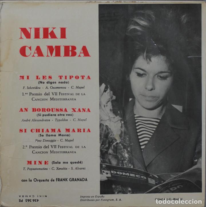 Discos de vinilo: NIKI CAMBA// NO DIGAS NADA+3// EP// 1965// PHILIPS - Foto 2