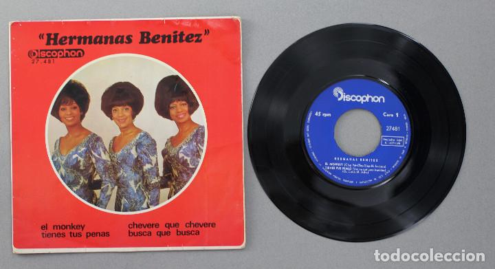Discos de vinilo: HERMANAS BENITEZ// EL MONKEY+3// EP // 1966// DISCOPHON - Foto 3