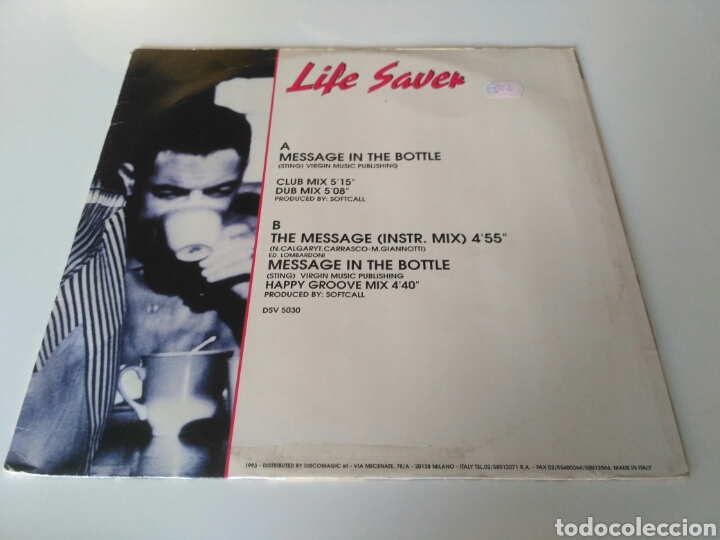 Discos de vinilo: Life Saver - Message In The Bottle - Foto 2
