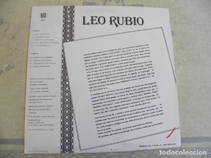 Discos de vinilo: LEO RUBIO -PIDIENDO PASO -LP 1991 - Foto 2