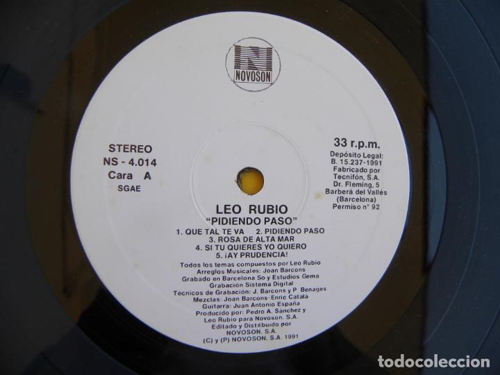 Discos de vinilo: LEO RUBIO -PIDIENDO PASO -LP 1991 - Foto 3
