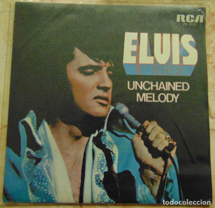 Discos de vinilo: Elvis Presley &ndash; Unchained Melody -SINGLE 1978 COMO NUEVO - Foto 1