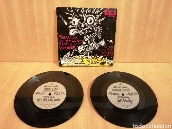 Discos de vinilo: Lunachicks. 2 x 7. Singles. Sugar Luv, etc. - Foto 2