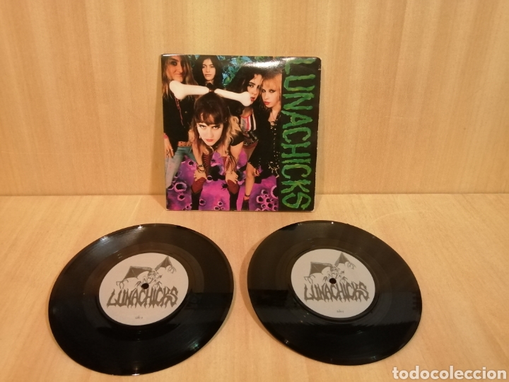 Discos de vinilo: Lunachicks. 2 x 7. Singles. Sugar Luv, etc. - Foto 1