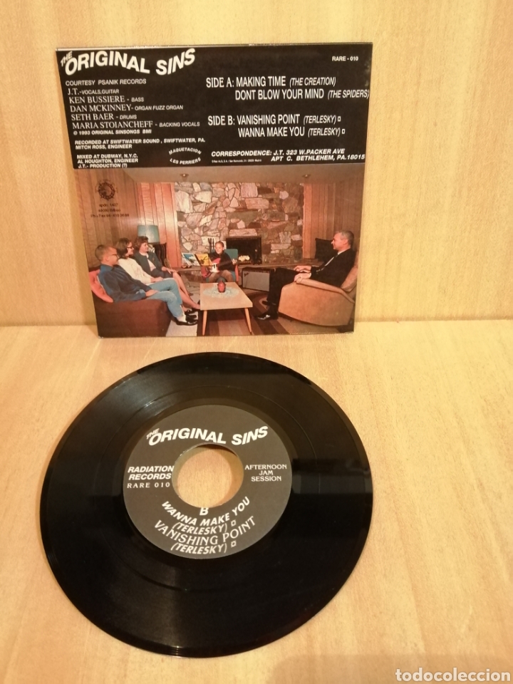 Discos de vinilo: The Original Sins. Afternoon Jam Session. EP. - Foto 2