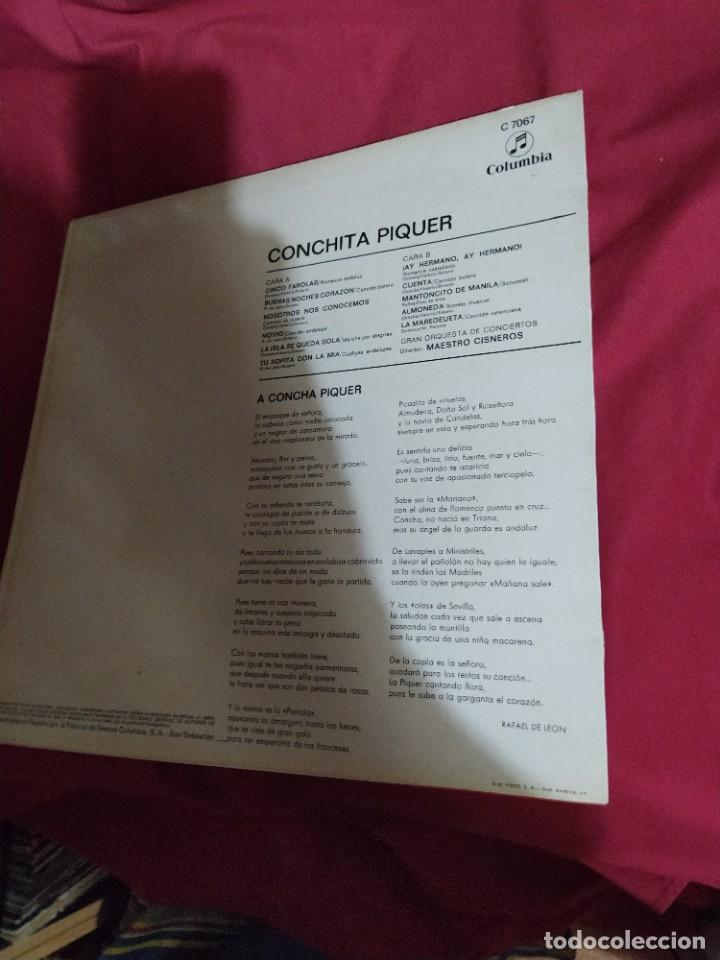 Discos de vinilo: Conchita Piquer - Cinco farolas lp 1970 - Foto 2