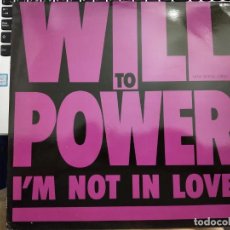 Dischi in vinile: WILL TO POWER - I'M NOT IN LOVE (12”, MAXI)1990 SELLO:EPIC CAT. Nº: 656537 6. VINILO COMO NUEVO