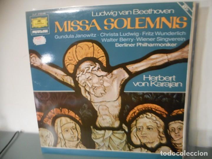 Discos de vinilo: BEETHOVEN - MISA SOLEMNIS 2 LPS - KARAJAN - Foto 1