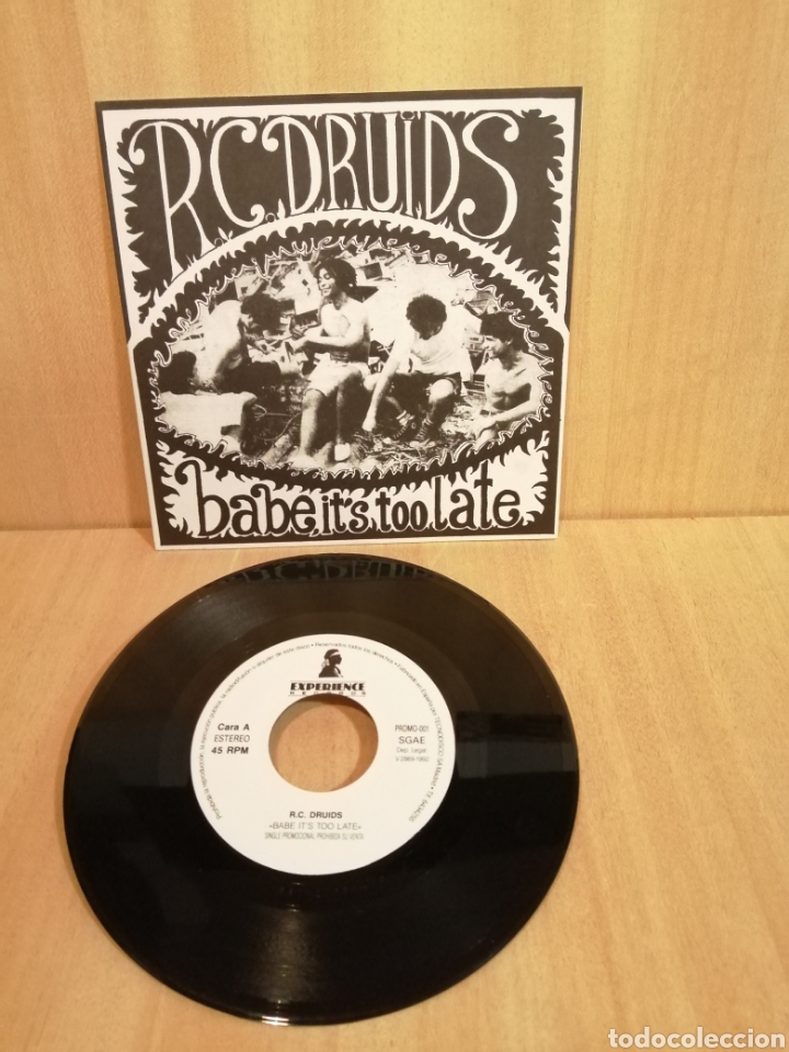 Discos de vinilo: R. C. Druids. Babe, its too late. 7 single sided. - Foto 1