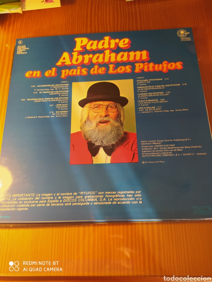 Discos de vinilo: Disco vinilo PADRE ABRAHAM EN EL PAIS DE LOS PITUFOS - Foto 2