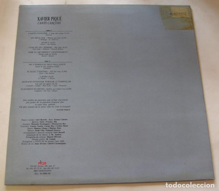 Discos de vinilo: XAVIER PIQUE. CANTO CAN&Ccedil;ONS. PICAP 1989 - Foto 2