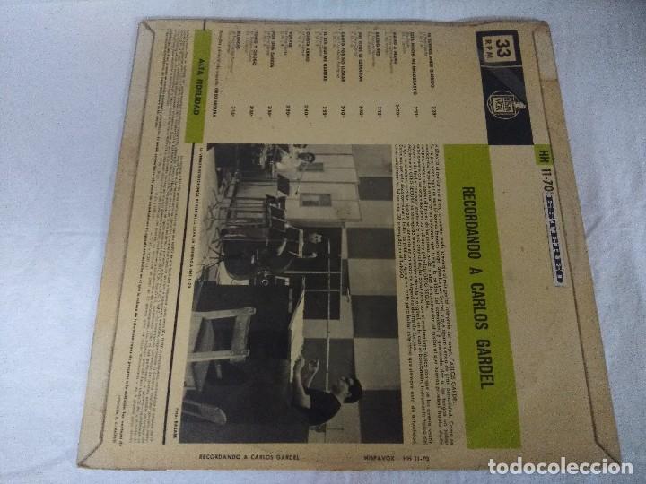 Discos de vinilo: VINILO/RECORDANDO A CARLOS GARDEL. - Foto 3