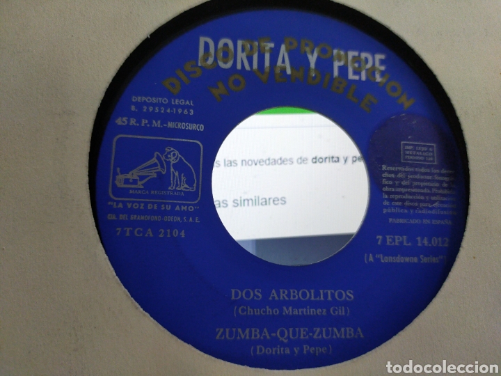 Disques de vinyle: Dorita y pepe EP promocional dos arbolitos + 3 Espa&ntilde;a 1963