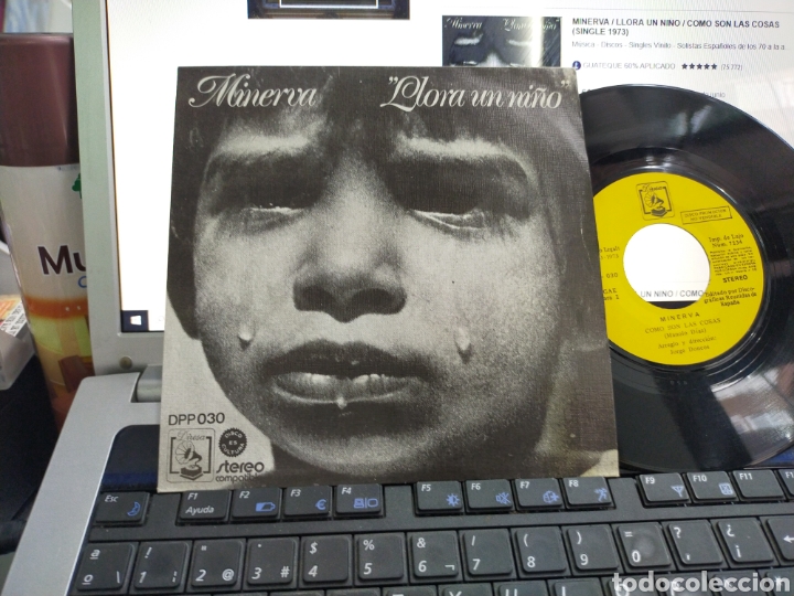 Discos de vinilo: Minerva single promocional llora un ni&ntilde;o 1973