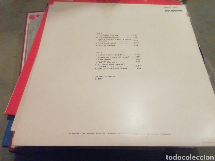 Discos de vinilo: Andres Segovia. Espa&ntilde;a. Vinilo. - Foto 2
