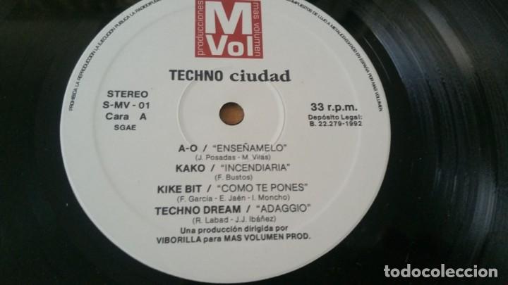 Discos de vinilo: MAXI TECHNO CIUDAD MAS VOLUMEN A&Ntilde;O 1992 - Foto 3