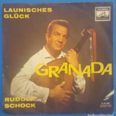 Discos de vinilo: SINGLE / RUDOLF SCHOCK / GRANADA / LAUNISCHES GLÜCK / ELECTROLA 1960 ALEMANIA