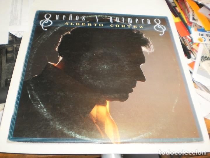 Disques de vinyle: lp alberto cortez. sue&ntilde;os y quimera. hispavox 1986 spain con inserto de letras (probado y bien)
