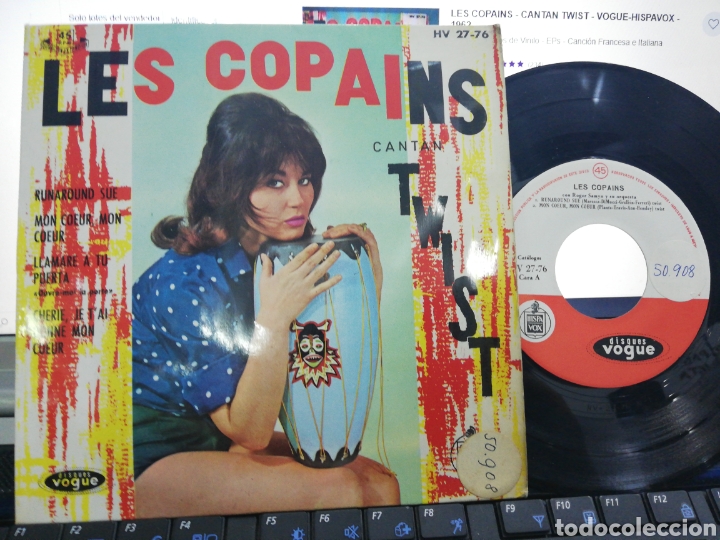 Discos de vinilo: Les copains cantan twist ep Espa&ntilde;a 1962