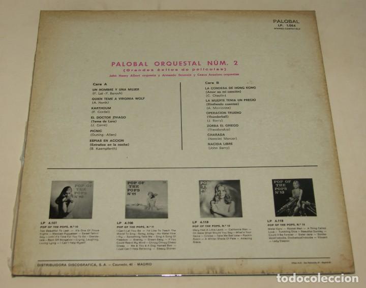 Discos de vinilo: Palobal Orquestal n&ordm; 2 Grandes exitos de pel&iacute;culas - Foto 2