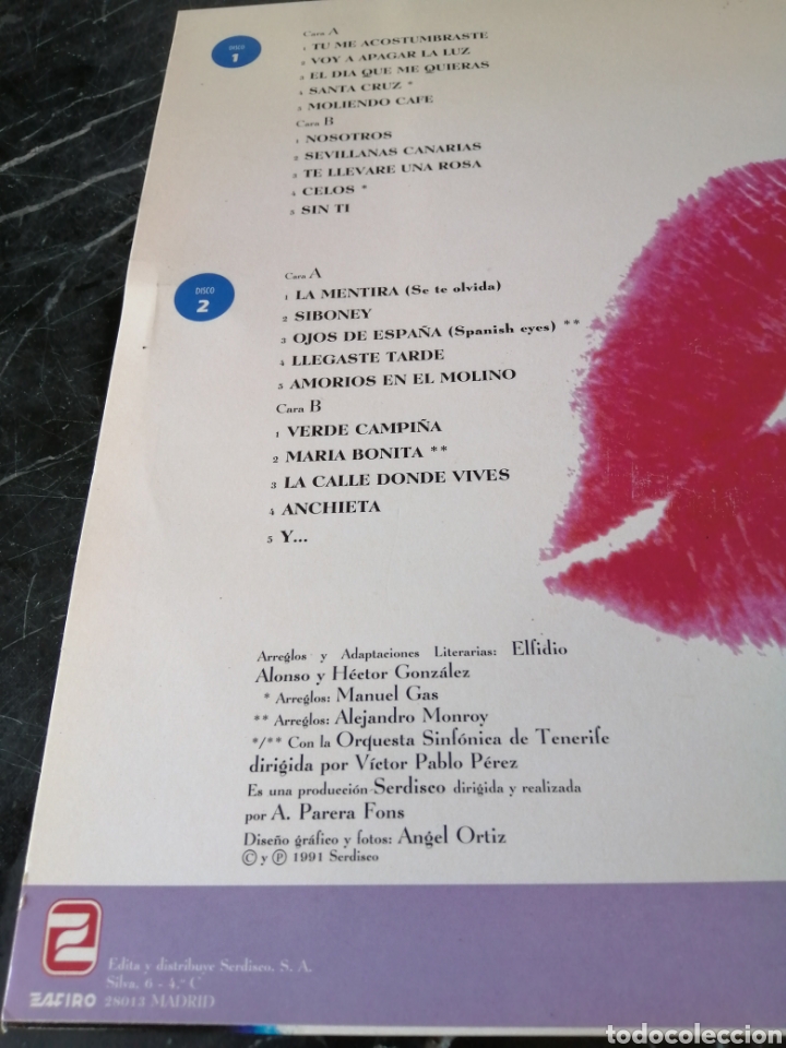 Discos de vinilo: INTIMAMENTE. LOS SABANDE&Ntilde;OS. ZAFIRO. 1991. 2LPS. - Foto 3