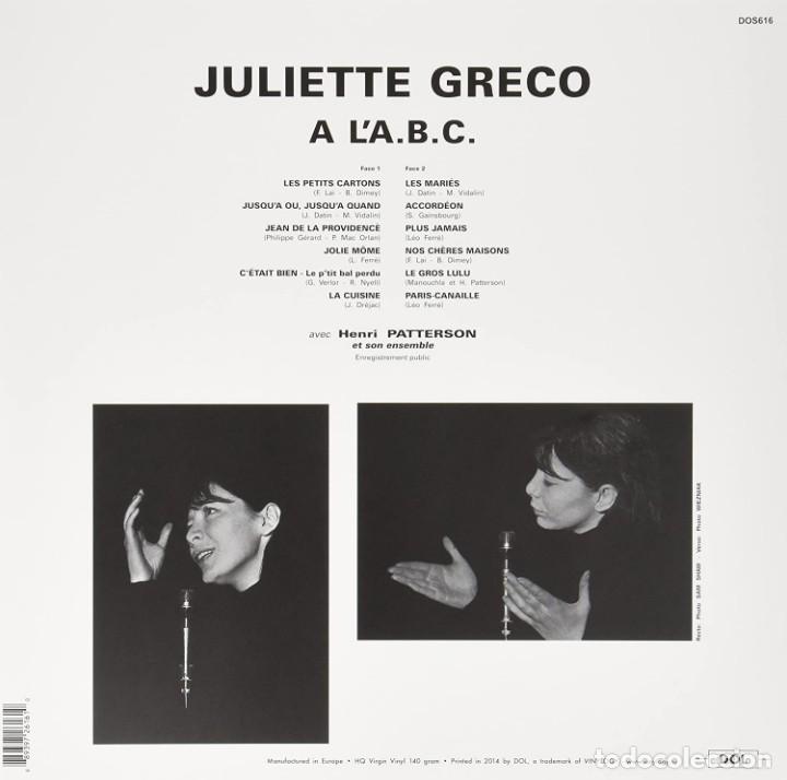 Discos de vinilo: Juliette Greco - &Agrave; l A.B.C. (vinilo 180 gr) - Foto 2