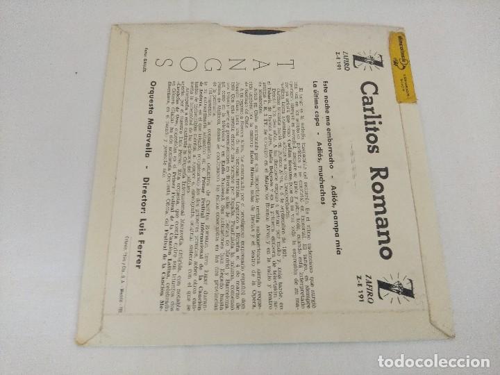 Discos de vinilo: SINGLE/CARLITOS ROMANO/TANGOS. - Foto 3
