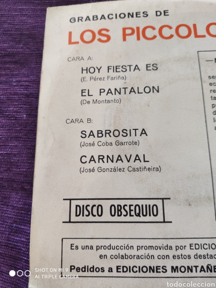Discos de vinilo: SINGLE, LOS PICCOLOS, MUY ESCASO, PERFECTO - Foto 5
