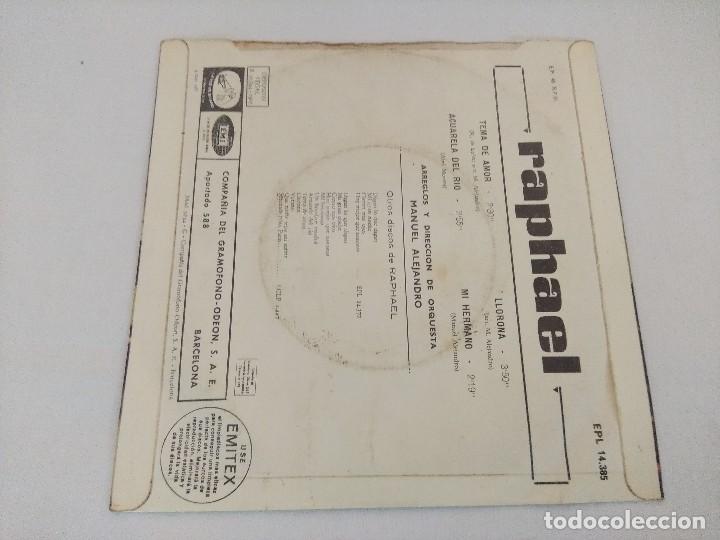 Discos de vinilo: SINGLE/RAPHAEL/TEMA DE AMOR. - Foto 2