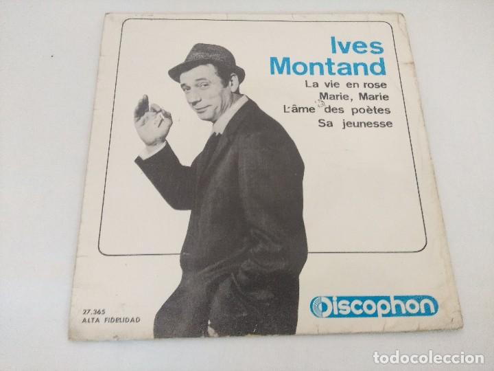 Discos de vinilo: SINGLE/IVES MONTAND/LA VIE EN ROSE. - Foto 1