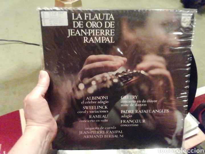 Discos de vinil: La flauta de oro de Jean Pierre Rampal. Vinilo.